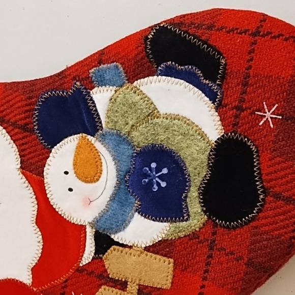 Santa & Snowman Christmas Stocking - Picture 4 of 11